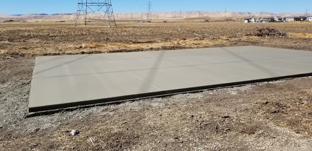 new concrete public sidewalk built for the city