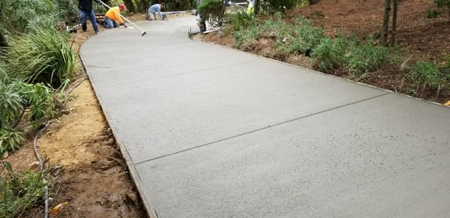 new private residential concrete driveway